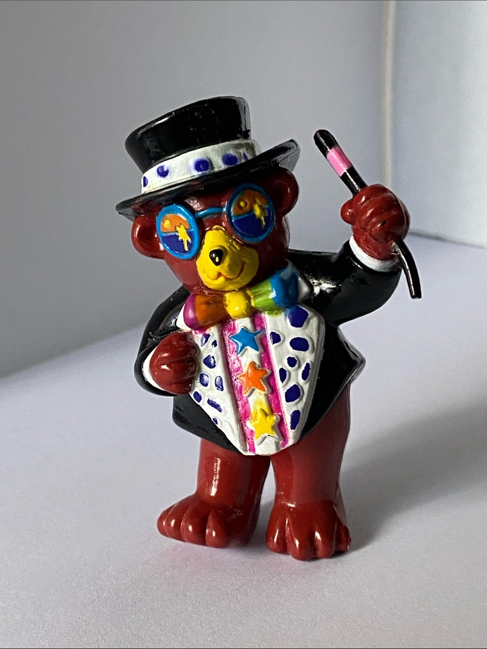 Lisa Frank Rainbow Hollywood Bear PVC Figure